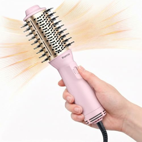 Bopcal Volumen Warmluftbürste für feines Haar Ansatz Styling Föhn Bürste