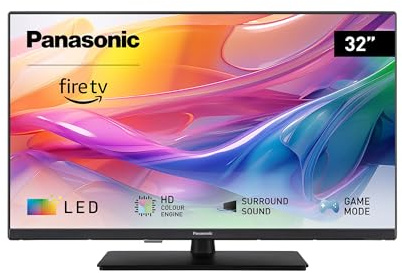 Panasonic TV-32S50AEZC, 32 pollici televisore TV LED HD TV, Fire TV | HD Colour Engine, HDR, Alexa Voice Control, Game Mode, Media Player, Per un'Esperienza Visiva Ottimale