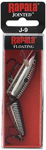 Rapala - Jointed Angelköder - Angelzubehör aus Balsaholz - Süßwasser Spinnköder - Lauftiefe 1.5-2.1m - Fischköder 9cm, 7g - Hergestellt in Estland - Chrome