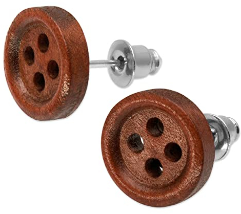 Soul-Cats Ohrstecker aus Holz, Farbe: dunkelbraun