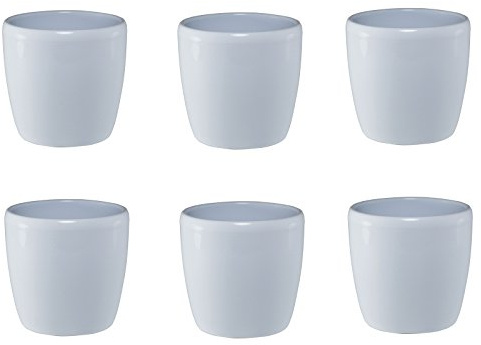 Set6 6 Keramik Hydro Blumentopf Venus Weiss 13/12 Durchmesser 16cm H 14cm