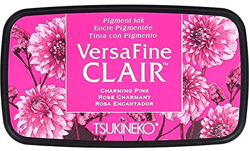 Imagine Tsukineko Charming Versafine Clair Tinte Pad, Kunststoff, pink, 5,6 x 9,7 x 2,3 cm, Synthetisches Matrial, Rose, 5.6 x 9.7 x 2.3 cm
