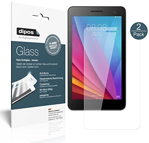 dipos I 2x Screen Protector compatible with Huawei Mediapad T1 7.0 Flexible Glass 9H Display Protection
