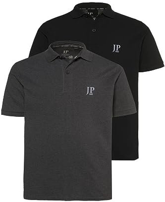 JP 1880 Herren große Größen Übergrößen Menswear L-8XL bis 7XL, Poloshirts, 2er-Pack, Piqué, Seitenschlitze, Regular Fit, anthrazit XL 704317110-XL
