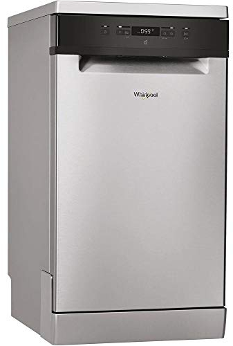 Whirlpool WSFC 3M17 X Lavastoviglie 45 cm a Libera Installazione, 10 Coperti, F, Acciaio Inossidabile
