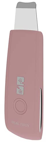Ultraschallpeelinggerät Beautifly B-Scrub Blush, Ultrashall Peeling Gesicht, Ultrasonic Skin Scrubber, Gesichtsreinigung, Gesichtspflege, Mitesserentferner Porenreiniger, Iontophorese
