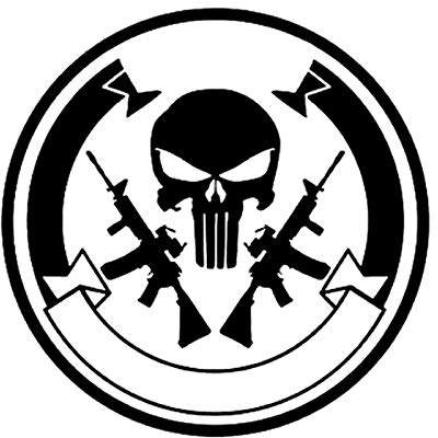 SUIFENG Autoaufkleber 15.6Cmx15.6Cm Interessante Zombie Outbreak Response Team Schädel Grafik Auto Aufkleber Schwarz/Silber Vinyl Dekoration