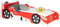 IDMarket - Kinderbett Auto Formel 1 Teddi 70 x 140 cm rot