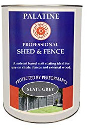 Palatine Professional Shed & Fence 2.5lt | Oil Based Paint for use on Sheds & Fences (Slate Grey)
