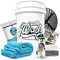 Nuke Guys Auto Waschset - kratzerfreie Handwäsche mit Thick Shampoo 0,5L, Wash Bucket made by GritGuard, 2x Towel Twins Mikrofaser Waschtücher, Grit Guard Schmutzsieb, Trockentuch