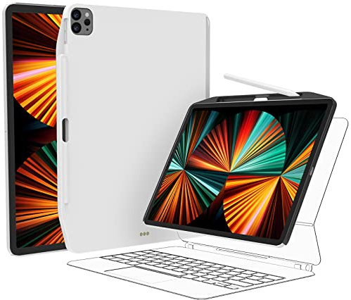 SwitchEasy CoverBuddy - Custodia per iPad Pro da 12,9 pollici, compatibile con Magic Keyboard e Smart Keyboard Folio (tastiera non inclusa) | con portamatite | per iPad Pro 12,9 5a-6a generazione