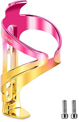Fahrrad Flaschenhalter Ultraleicht Wasserflasche Käfig MTB Mountain Road Fahrrad Flaschenhalter Halterung Radfahren Feste Getriebe Fahrrad Flaschenkäfig Trinkflaschenhalter ( Color : PC Pink Gold )