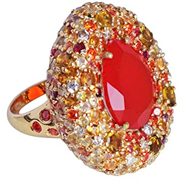 Ring aus 925er Sterlingsilber, Karneol, Saphir und Turmalin, handgefertigter Schmuck, Geburtstagsgeschenk FSJ-5939, Stein, Edelstein