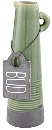 Mud Pie Crackle Glaze Vase, grün, mittelgroß, 19,1 x 7,9 cm