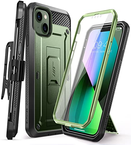 SupCase Outdoor Hülle für iPhone 13 (6.1) Handyhülle 360 Grad Case Bumper Schutzhülle Cover [Unicorn Beetle Pro] mit Displayschutz 2021 Ausgabe (Grün)