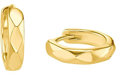 s.Oliver Creolen 925 Sterling Silber Damen Ohrschmuck, 1,2 cm, Gold, Kommt in Schmuck Geschenk Box, 2034238