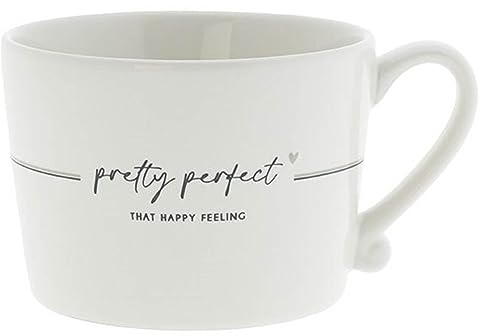 BC Tasse mit Henkel pretty perfect Keramik weiß schwarz Keramikgeschirr Küche gedeckter Tisch BC Cup