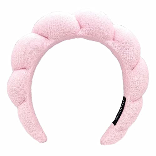 Mimi And Co Spa-Stirnband Für Damen, Schwamm Und Frottee-Stoff, Stirnband Für Hautpflege, Rutschfest, Weicher Haarreifen, Weiches Und Saugfähiges, Haar-Accessoires