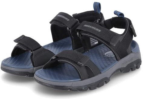 Skechers Men's Tresmen Sandals, Black Mesh Synthetic, 41.5 EU
