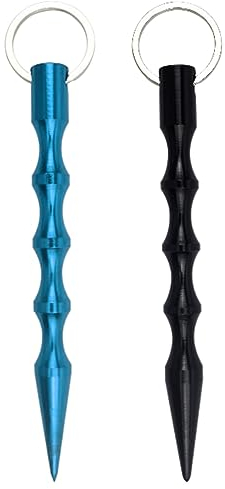 Tadipri 2 Piezas Llavero De Defensa Sobrealimentado Autodefensa Del Palillo, Martillo De Emergencia, Herramienta de Supervivencia Para Mujer, Teen, Hombres Seguridad(Azul Cielo, Negro)