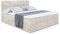 ALTDECOR Boxspringbett mit Matratze und Lattenrost, Boxbett, Topper, Polsterbett mit Bettkasten, Bett mit Stauraum H3-Matratze, Doppelbett, Springboxbett - ARDENI - 140x200 Beige Samt