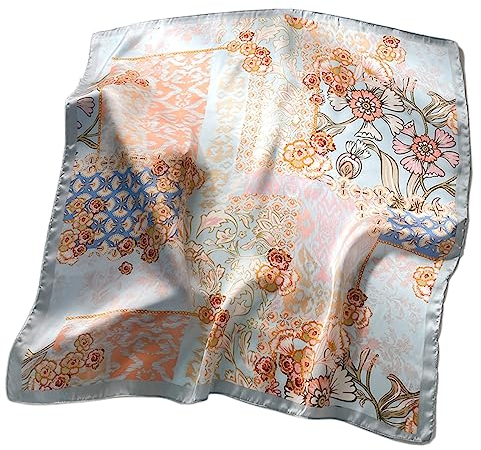 prinfantasy Tuch Damen Schal Einfarbig Seidenschal Sommer Halstuch Seidentuch Quadratisch Schals, 070287