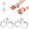 EIHI 2 pièces Manette in Metallo con Chiavi Manette Polizia Vero Manette Giocattoli Gioco per Bambini Giocattolo della Polizia Giocattolo Accessori Ruolo Vestito Operato Palla Puntello