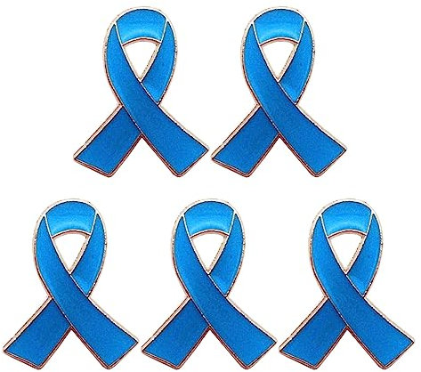 Ankexin Lot de 5 broches en forme de ruban pour femme en alliage pour sensibilisation au cancer du sein et au sida, Size reference picture, Métal