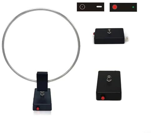 GA-800 Short Wave Radio Antenna, 10KHz-159MHz Portable HF Receiving Stainless Steel Loop Antenna Active Receiving Antenna Loop Short Wave for SWL HAM