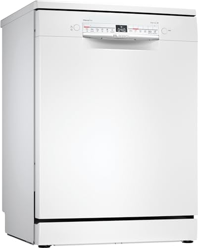 Bosch - Lavavajillas, Libre Instalación, 14 servicios, Serie 2, Silencioso, Inteligente, 3 Bandejas para Cubiertos, Blanco, SMS2HMW04E