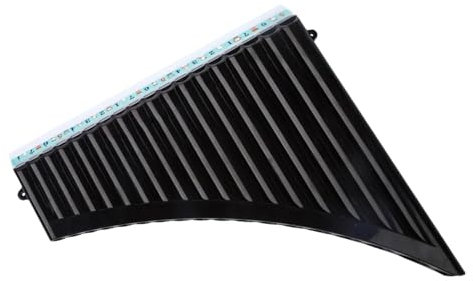 Panflöte 18 Pfeifen Panflöte C-Tonart Panflöten Panflöten mit Mundstück Blasinstrument für Schüler Anfänger mit Tasche(Black)