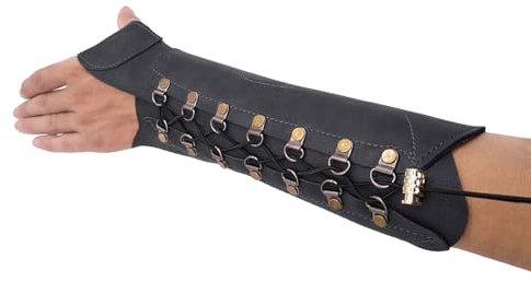 Fiita Unisex Traditioneller Bogenschießen Schießhandschuh, 3 Finger-Schutz Handschuhe Handschutz Schutzhandschuhe Schutzpolster Tab für Jugendliche Erwachsene Anfänger