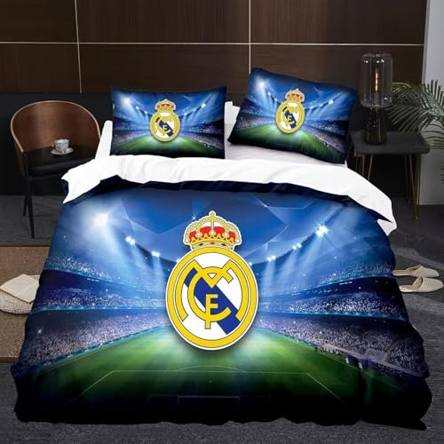 SHAARI Madrid Fundas Nórdicas Cama 105 de 3 Piezas - Fundas Poliéster Nórdico 180x220cm con 2 Fundas de Almohada 50x75cm