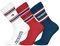 NFL Patriots 3pk Crew Socks - WHT/RED/BLU - 43/46