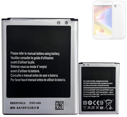 HIGHAKKU Batteria di ricambio EB535163LU compatibile con Galaxy Grand i9080 Neo i9060 DuoS i9082
