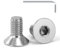 Tunejoy Tornillo Avellanado M8 x 16 mm Tornillos de Cabeza Avellanada Hexagonal de Acero Inoxidable A2 V2A Norma DIN 7991 con llave Allen Rosca Completa 20 Piezas