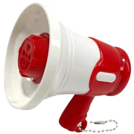 Amagogo Tragbarer Megaphone -Lautsprecher, Mega Bullhorn, Leichtgewichtsspielzeug, Handheld -Verstärker, Mini -Bullhorn Förderung im, Rot