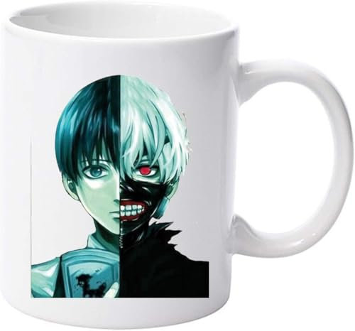 Ken Kaneki Tokyo Gaul Keramik-Tasse, Anime-Becher, 325 ml, Geschenk für Weihnachten, Geburtstag, Weihnachten, Vatertag, Muttertag