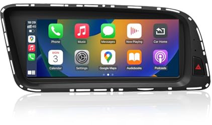 Road Top 8,9 Zoll Autoradio Drahtlos CarPlay Touchscreen für Audi Q5 2009-2017 Jahr mit 2GMMI, Autoradio Stereo Multimedia Bildschirm, Unterstützung Drahtlos Android Auto, Navigation, Mirrorlink