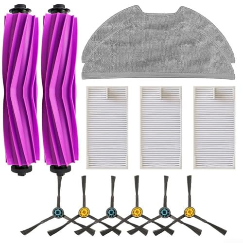 HomeVortex Kit de piezas de repuesto para aspiradora Eureka E20 Plus, incluyendo cepillo principal, cepillos laterales, paño de fregona, filtro para limpieza eficiente del suelo (13 piezas)