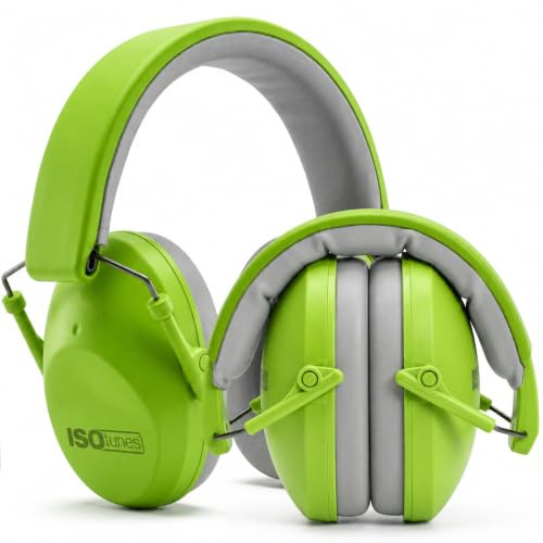ISOtunes Junior Ear Defenders Children, Kids Ear Defender, Noise Cancelling Headphones for Kids, Adjustable Childrens Ear Defenders, Premium Fit for Autism Sensory Needs