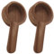 Cucharada de madera, 2 piezas de madera que medía de, bosque de café pequeño de 3.9 pulgadas, cucharada reutilizable para cocina de té de té azúcar frijoles