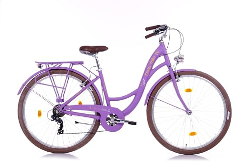 City Bike Bella 2 – 28 inch Ladies Dutch Bike with Shimano 7-Speed (lila)