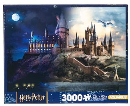 AQUARIUS Harry Potter Hogwarts Night and Day 3000 Piece Jigsaw Puzzle