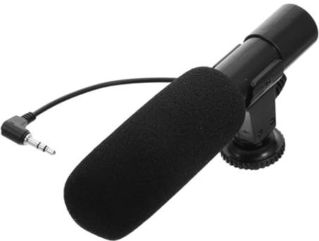 STOBAZA Professional External Mic for Camcorder with Long Pickup Range and Standard Port Cable for Interview and Video Recording Applications