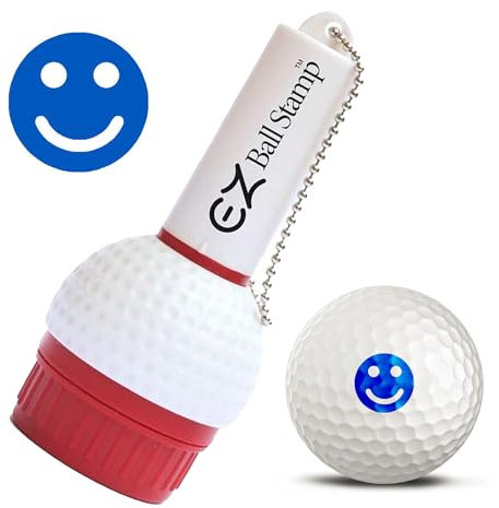 EZBallStamp Golfball-Stempel, blauer Smiley