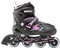 Tante Tina Pro Inliner für Kinder - Kinder Inliner verstellbar mit leuchtenden Frontrollen - Kinderinliner Rollschuhe größenverstellbar in 4 Größen - Schwarz/Pink - S (27-32