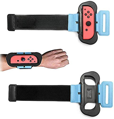 Sudroid Wristbands for Nintendo Switch Controller Game Just Dance, Adjustable Rubber Band for Joy-Cons Controller (2 Packs)