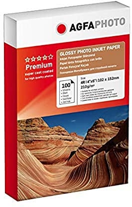 AgfaPhoto AP210100A6 Fotopapier 10 x 15 100 Blatt 210g glänzend