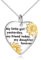 YFN Tochter Geburtstag Halskette Sterling Silber Anhänger Sonnenblume Liebe Herz schmuck Mama Papa Geschenke für Tochter Mädchen
